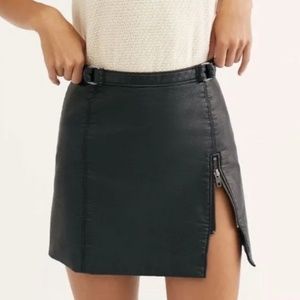 Free People Faux Leather Skirt
